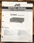 Jvc TD-R611 Cassette Service Manual *original*. Fixed Price $14.97.
