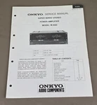 Onkyo Power Amplifier Model M-5030 Service Manual D-3893. Fixed Price $300.00.