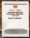 Adc SS-415X Equalizer / Analyzer Owners User Manual *original*. Fixed Price $29.97.