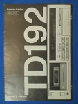 Harman Kardon TD192 Cassette Owner Manual Original Factory Issue TD-192. Fixed Price $16.55.