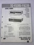 Original Oem Sony TC-FX205/FX220 Repair Service Manual Stereo Cassette Deck 1985. Fixed Price $11.69.