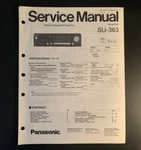 Panasonic SU-363 Stereo Integrated Amplifier Original Service Manual 1987. Fixed Price $9.99.