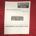 Sanyo RD-W39 Stereo Tape Deck Player Original Operating Instructions Book. Fixed Price $11.95.