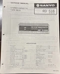 Sanyo . APR/84/ Rd S18 Stereo Cassette Tape Deck Service Manual. Fixed Price $20.00.