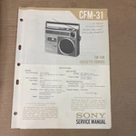 Sony CFM-31 Radio Cassette Original Service Manual. Fixed Price $12.71.