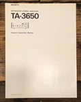 Sony TA-3650 Amplifier Owners / User Manual *original*. Fixed Price $34.97.