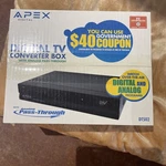 Apex DT502 Digital Tv Converter Box Analog Pass-through. Fixed Price $19.90.