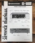 Kenwood KX-1000D Cassette Service Manual *original*. Fixed Price $19.97.