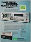 1981 Sansui D-550M Cassette Tape Deck Stereo Hi-fi Vintage Print Ad. Fixed Price $15.95.