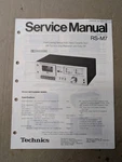Technics RS-M7 Cassette Deck Service Manual D-4933. Fixed Price $54.95.