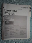 Toshiba RT-2100 Service Manual Original Repair Book Stereo Radio Tape Deck. Fixed Price $25.00.