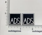Ads Speaker Badge Large Incised 3D Logo Emblem Pair L810 Inch Square. Fixed Price $15.00.