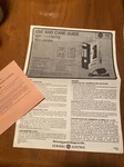 Ge Model 3-5316 Mini Cassette Recorder User Guide Eng/span Warranty Form. Fixed Price $7.16.