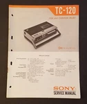 Sony TC-120 Cassette Tapecorder Service Manual. Japan Recorder. Fixed Price $14.99.