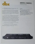 Dbx Model 400XG/200XG Sales Brochure Great Condition 1 Page Usa. Fixed Price $24.99.