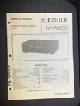 Fisher CR-W9050 Cassette Deck Service Manual Original. Fixed Price $24.99.