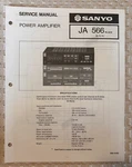 APR/85 Sanyo Ja 566 Power Amplifier Service Manual. Fixed Price $20.00.