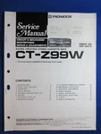 Pioneer CT-Z99W Cassette Deck Service Manual Original Factory Issue. Fixed Price $16.96.