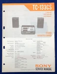 Original Sony TC-133CS / Cassette-corder Service Manual. Fixed Price $17.95.