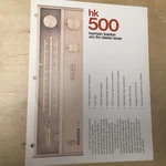Vtg Harman Kardon Hk 500 Tuner Brochure/catalog Insert 1978. Fixed Price $6.98.