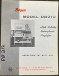 Bogen DB212 Amplifier Owners Service Manual With Schematic Photocopy. Fixed Price $24.99.