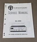 Kenwood Stereo Integrated Amplifier KA-400 Service Manual D-4269. Fixed Price $54.95.