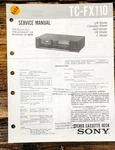 Sony TC-FX110 Cassette Service Manual *original*. Fixed Price $14.97.