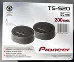 Pioneer TS-S20 200W High Power Car Loud 3/4'' Dome Tweeter Speaker Systems Black. Fixed Price $29.42.