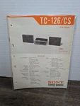 Sony TC-126/CS Cassette-corder Service Manual Original Vintage Paperwork Repair. Fixed Price $13.49.