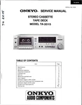 Onkyo TA-2015, Stereo Cassette Tape Deck, Original Service Manual. Fixed Price $20.00.