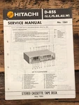 Hitachi D-85S Cassette Service Manual *original*. Fixed Price $14.97.