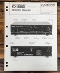 Kenwood KX-5550 Cassette Service Manual *original*. Fixed Price $19.97.