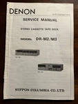 Denon Model DR-M2 DR-M3 Cassette Tape Deck Service Manual Original Oem Genuine. Fixed Price $19.99.