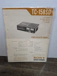 Sony TC-158SD Stereo Cassette-corder Tape Recorder Service Manual Original Oem. Fixed Price $13.49.
