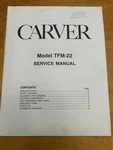 Carver Model TFM-22 Power Amplifier Service Manual Original Oem Vintage. Fixed Price $24.99.