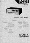 Sony TA-2650 Amplifier Owners Manual. Fixed Price $22.24.
