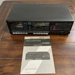 Vintage Black Sharp Stereo Dual Cassette Deck Dubbing Dolby Record RT-W800. Fixed Price $84.99.
