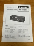 Sanyo RD8400A 8-TRACK Tape Deck Service Manual Oem Vintage Repair Diagrams. Fixed Price $17.99.