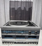 Sears Compact Stereo Am/fm Radio Phonograph Tape Record Player. Fixed Price $199.99.