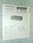 Sanyo RD-5025 Service Manual Original Repair Book Stereo Tape Deck Player. Fixed Price $19.99.