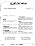 Bogen Model RM300B Am / Fm Receiver Manual, Includes Schematics & Parts List. Fixed Price $15.00.