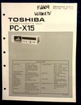 Toshiba PC-X15 Stereo Cassette Deck Original Service Repair Manual. Fixed Price $19.94.