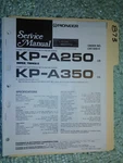 Pioneer KP-A250 A350 Service Manual Original Repair Book Stereo Car Radio Tape. Fixed Price $29.99.