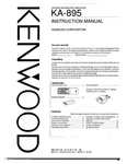 Kenwood KA-895 Amplifier Owners Instruction Manual. Fixed Price $22.24.