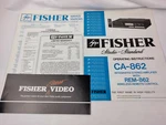 Fisher Vintage Stereo Amplifier Manual CA-862 Operating Instructions. Fixed Price $12.50.