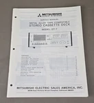 Mitsubishi Stereo Cassette Deck DT-7 Service Manual D-4141. Fixed Price $74.95.
