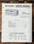 Sony SA-25 ST-25 SM-25 Amplifier / Receiver Service Manual *original*. Fixed Price $14.97.