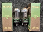2 Nos Matched Sylvania 6SN7GTB Chrome Top Tubes Usa 1957. Fixed Price $89.00.
