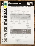 Kenwood KA-70 Amplifier Service Manual *original*. Fixed Price $19.97.