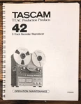 Tascam Model 42 Track Recorder User And Service Manual *original*. Fixed Price $44.97.